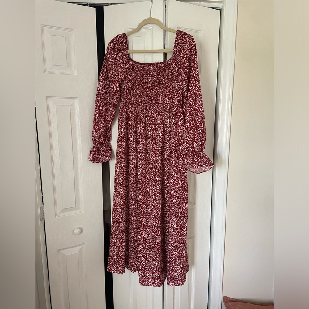 Red floral maxi/midi